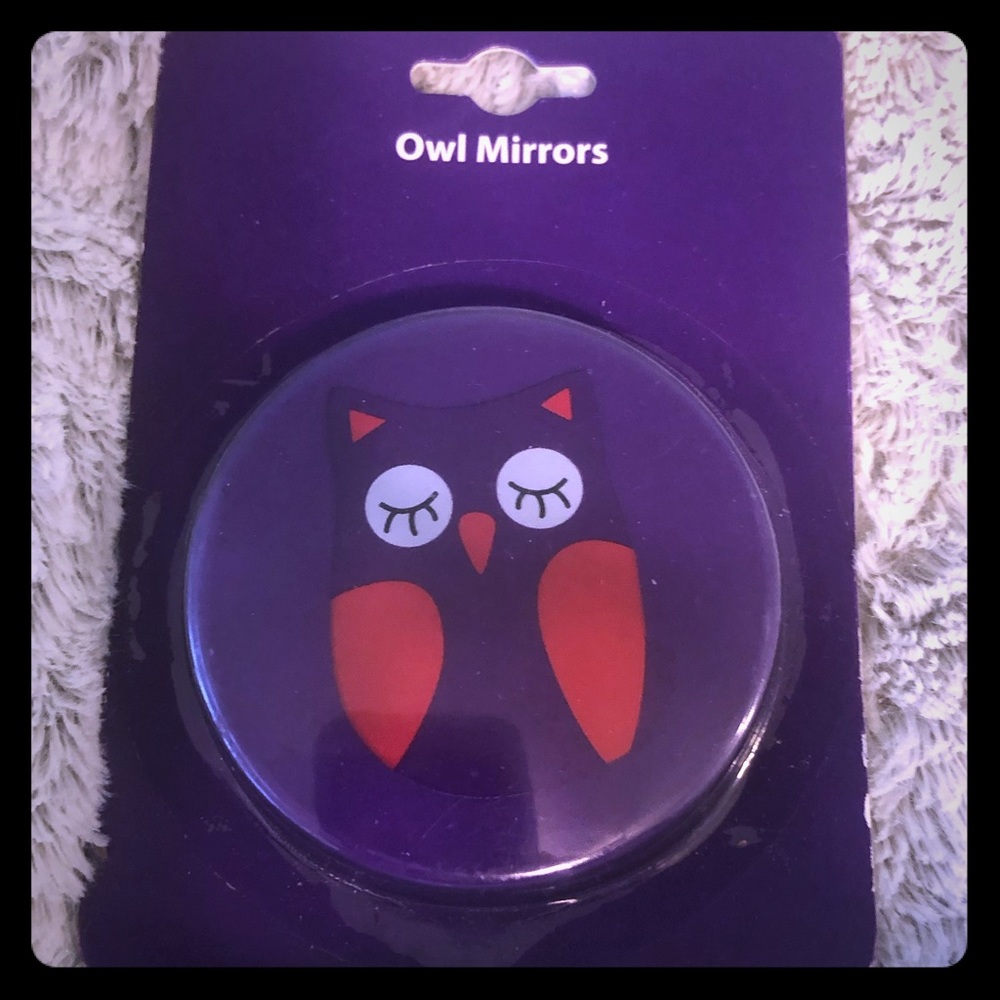 Owl Mirrors Compact Mirror - Purple and Red
